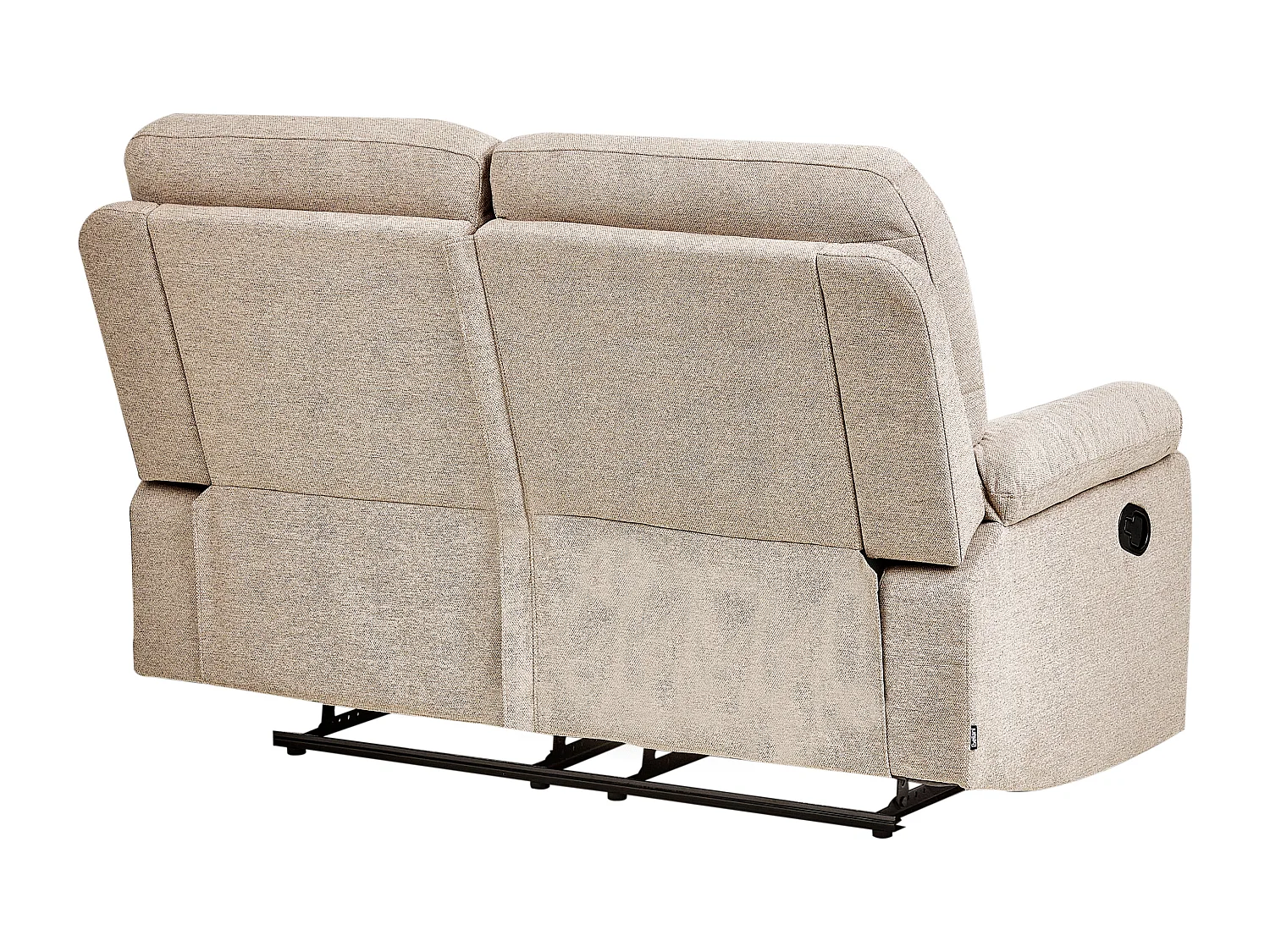 2-Sitzer Sofa mit Liegefunktion Stoff beige manuell verstellbar Bergen