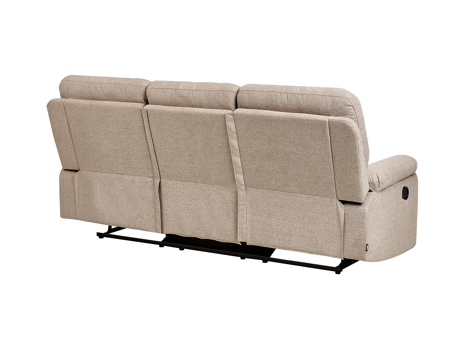 Handmatig verstelbare bank BERGEN Stof Beige 3-zitter