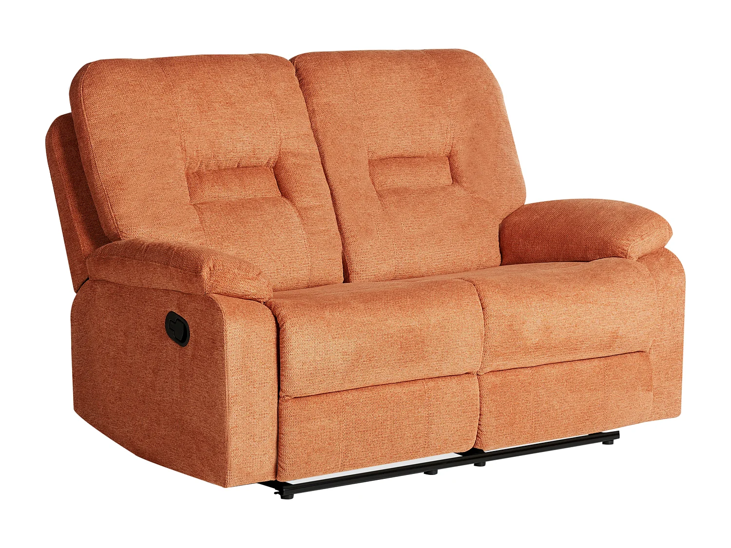 Sofa z manualną funkcją relaksu BERGEN Pomarańczowy dla 2 osób