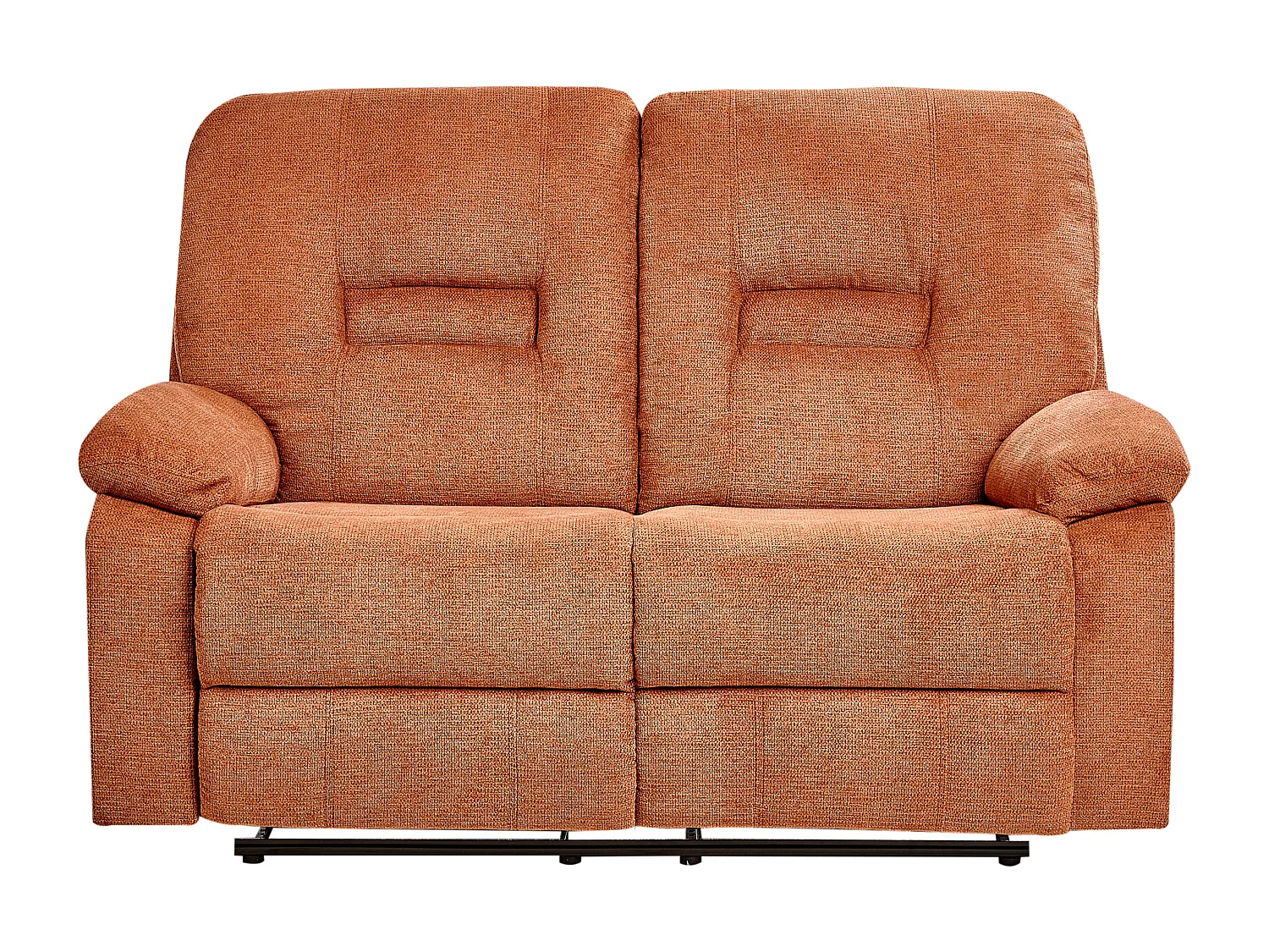 Sofa z manualną funkcją relaksu BERGEN Pomarańczowy dla 2 osób