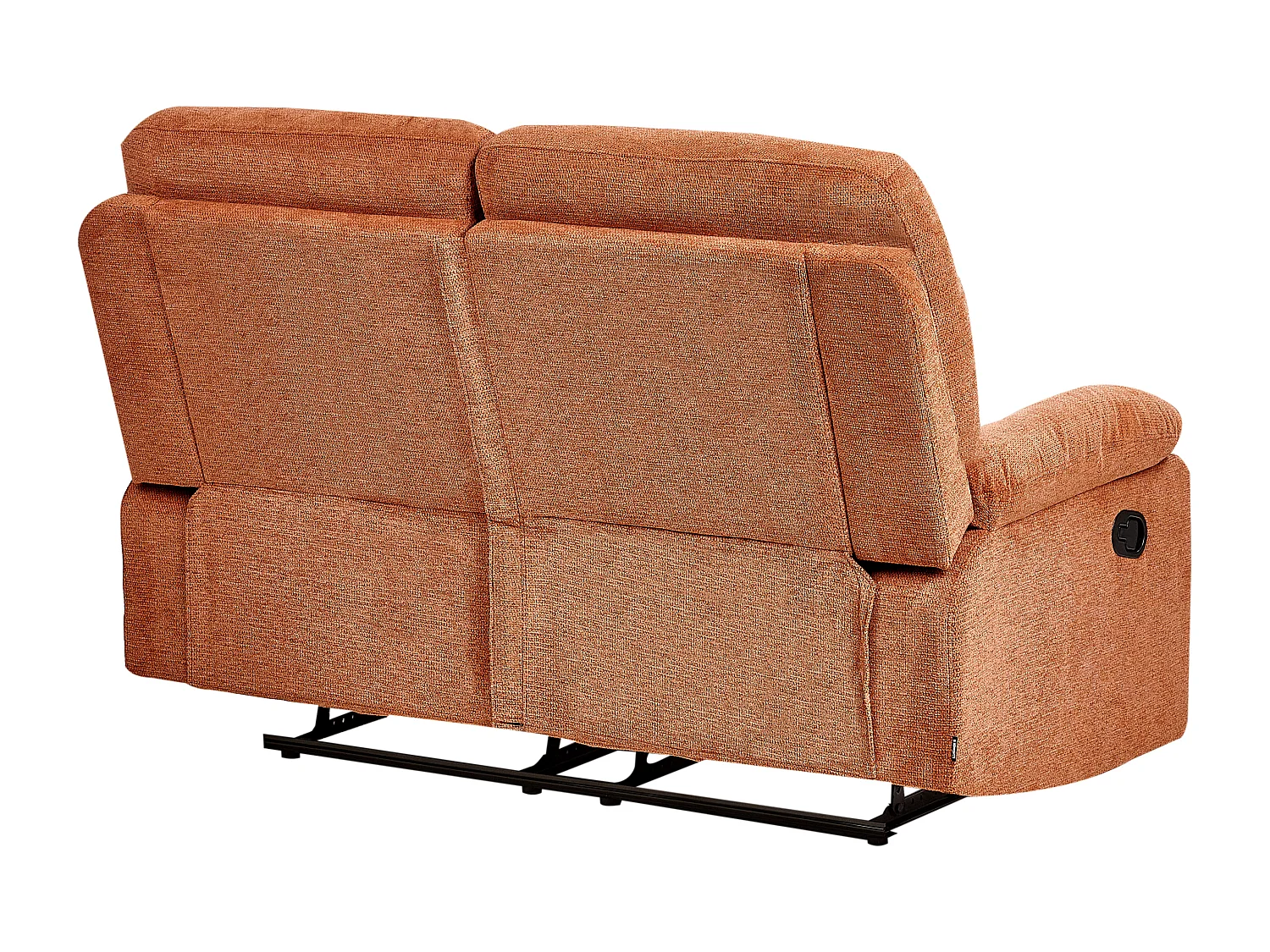 Sofa z manualną funkcją relaksu BERGEN Pomarańczowy dla 2 osób