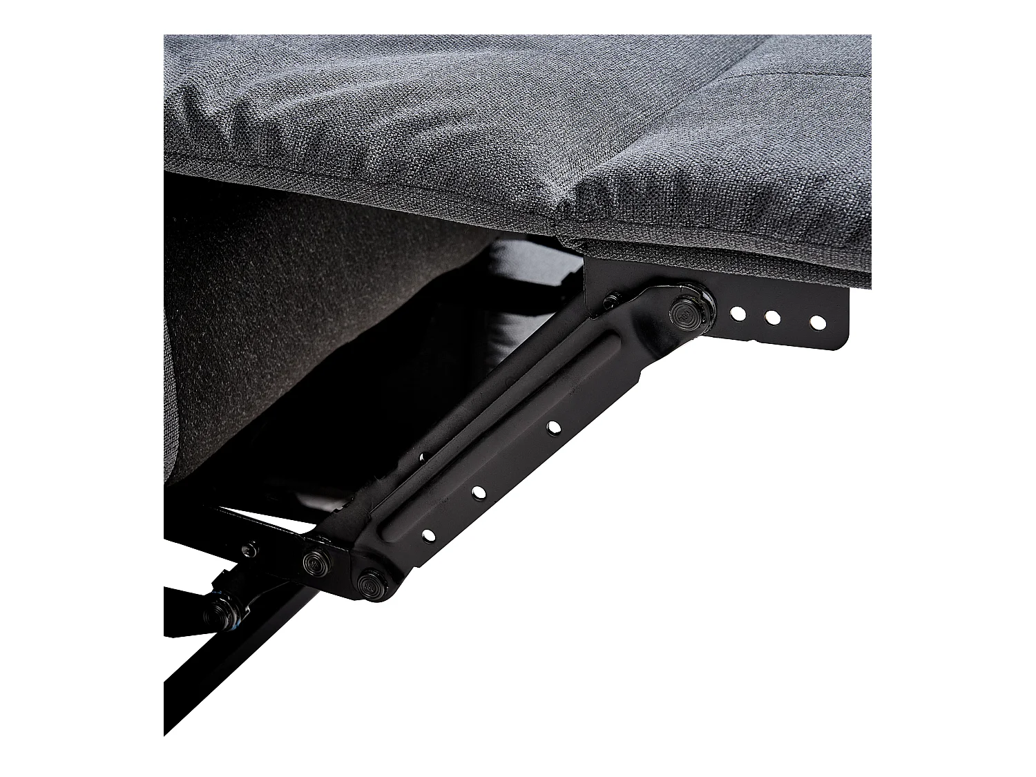 Sofa manuell verstellbar BERGEN II Stoff Dunkelgrau 3-Sitzer