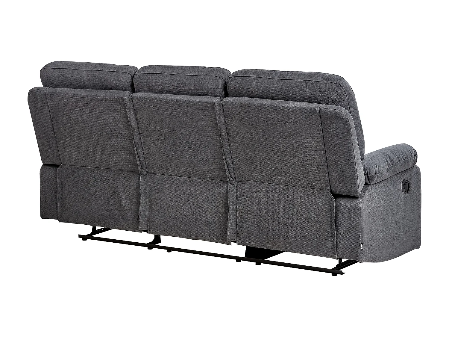 Sofá reclinável manual BERGEN II Tecido Cinzento escuro 3 lugares