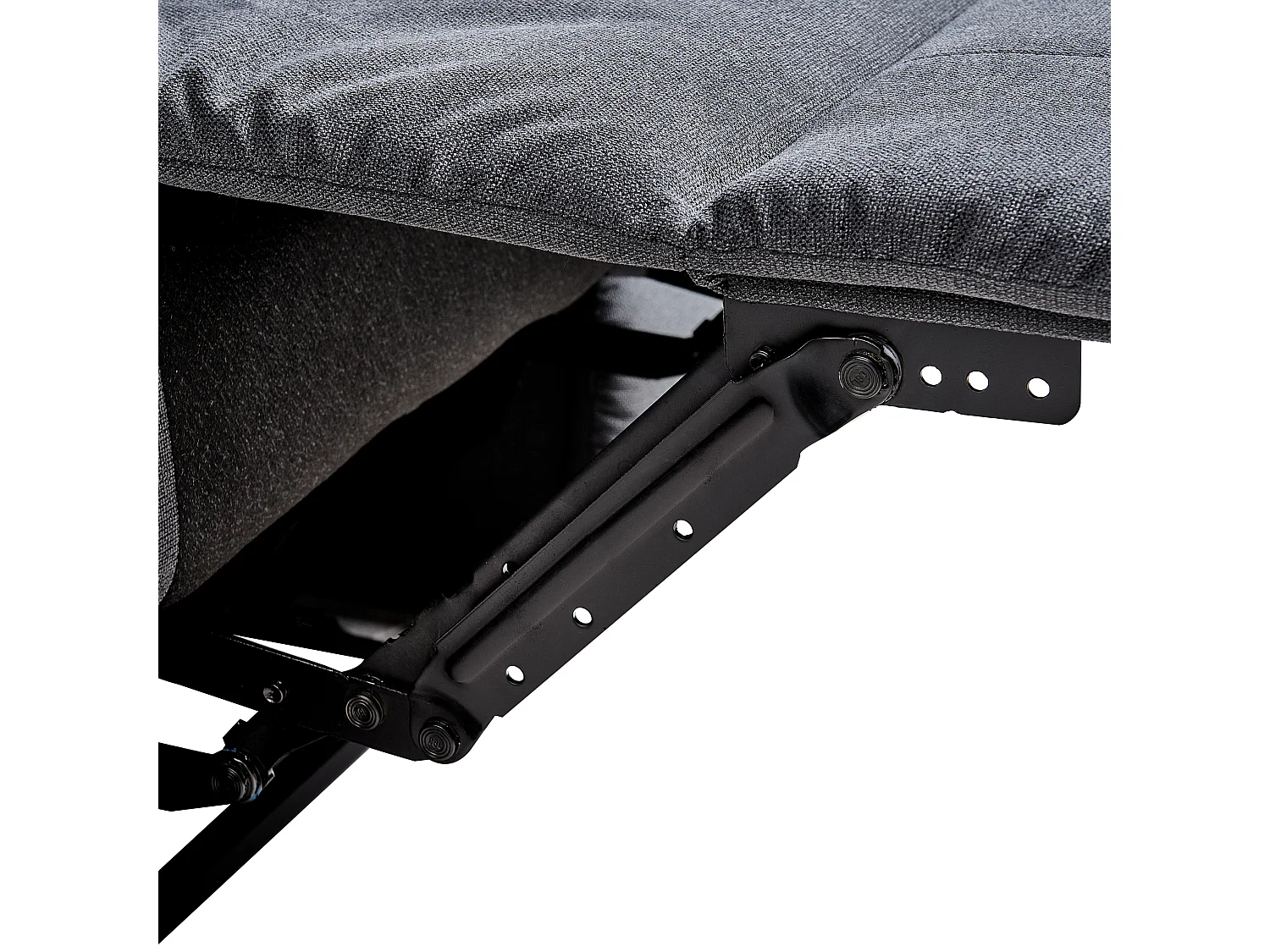 Sofa manuell verstellbar BERGEN II Stoff Dunkelgrau 3-Sitzer