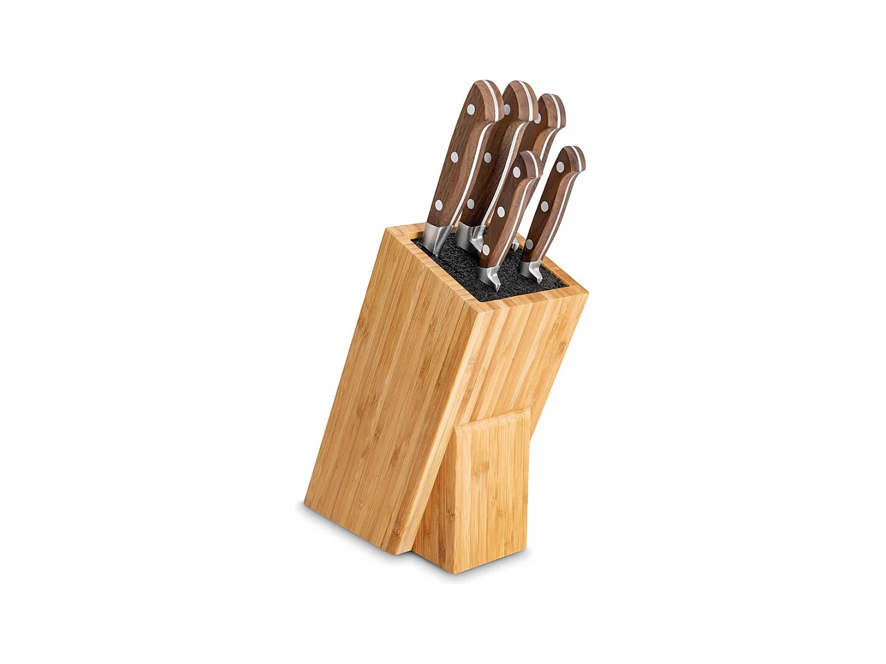 Bloc en bois de 5 couteaux forgé Georges