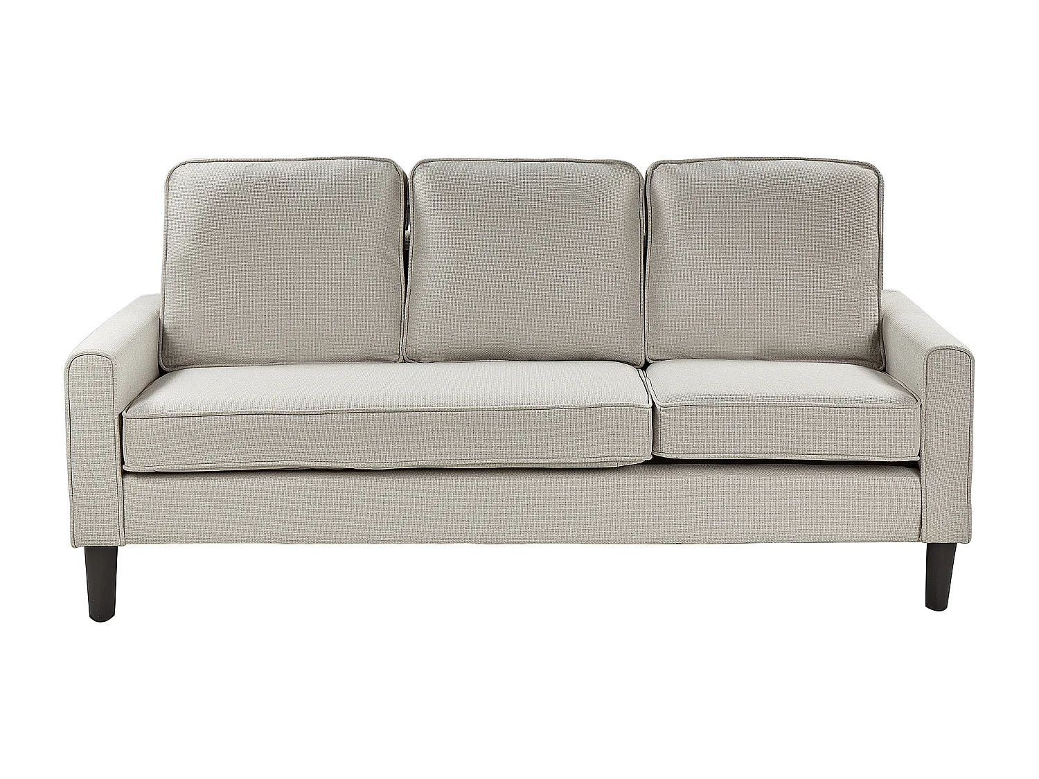 Canapé 3 places AVESTA Tissu Blanc cassé avec ottoman