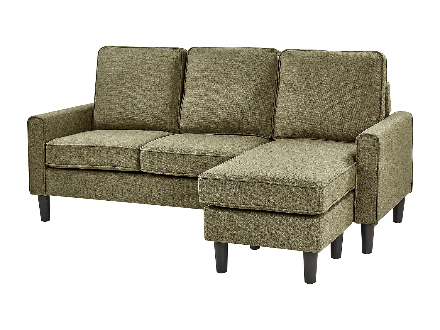 Canapé 3 places AVESTA Tissu Vert avec ottoman