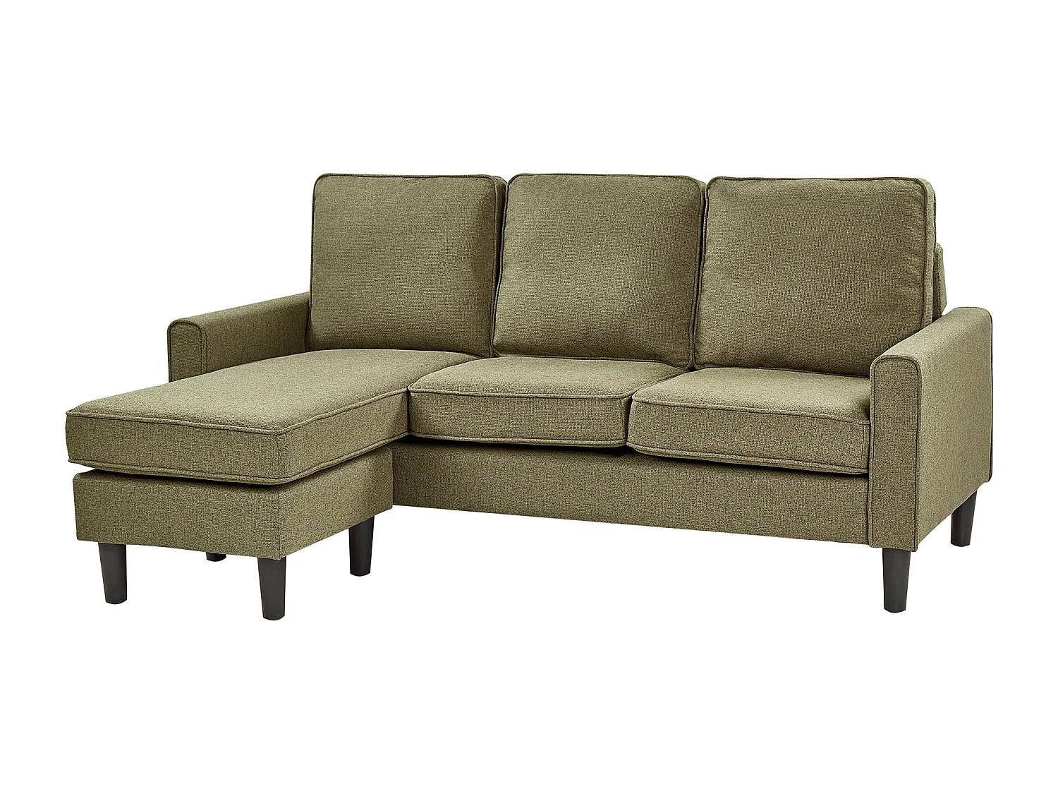 Canapé 3 places AVESTA Tissu Vert olive avec ottoman