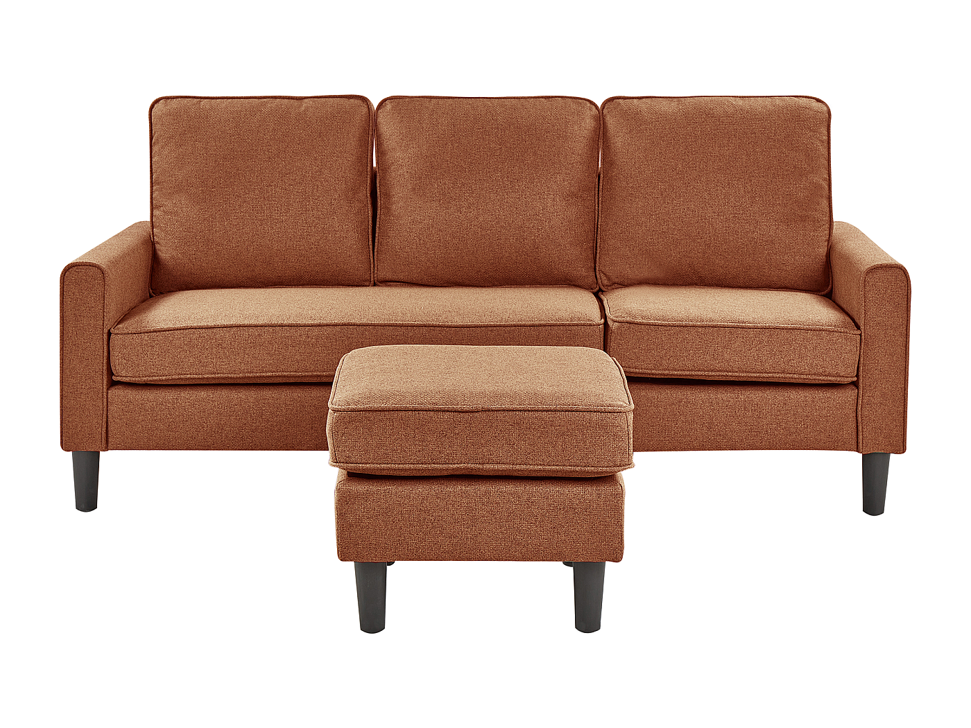 Divano 3 Posti Moderno In Tessuto - Rosso Vino 180cm | Per Soggiorno E Ufficio - Foto 9