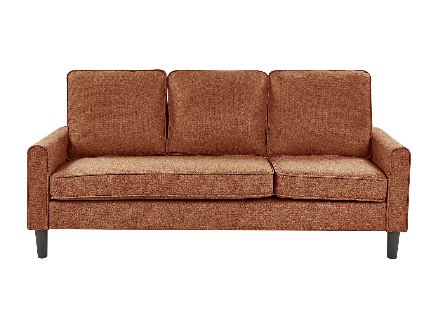 Sofá AVESTA Tela Marrón dorado con otomana 3 plazas