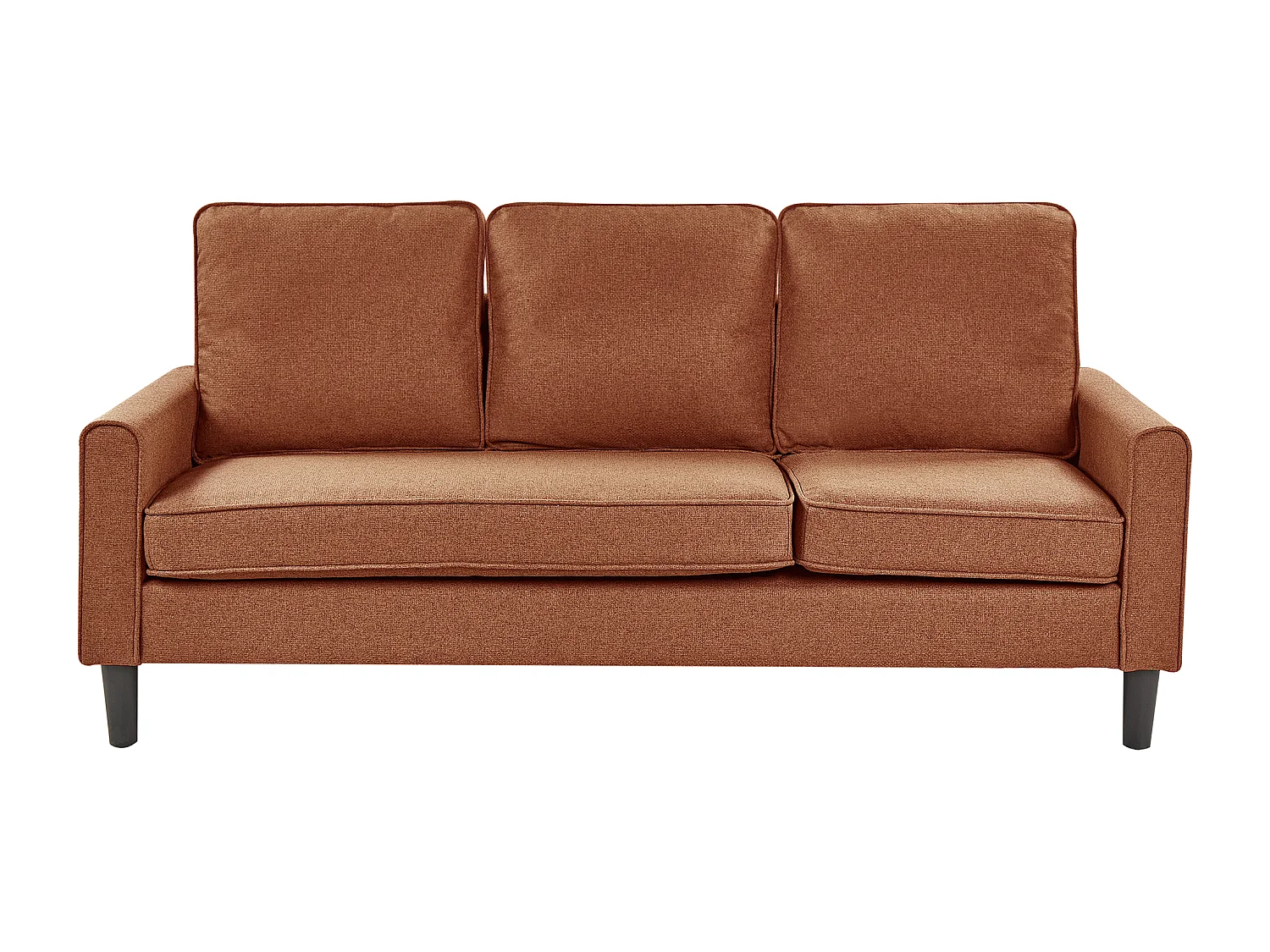 Canapé 3 places AVESTA Tissu Marron doré avec ottoman