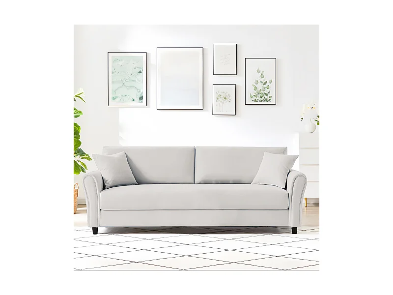 Design-Sofa aus Stoff für 4 Personen LUCERNE Weiß Modern und Bequem
