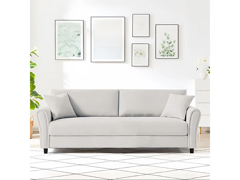 Canapé droit design en tissu 4 places LUCERNE