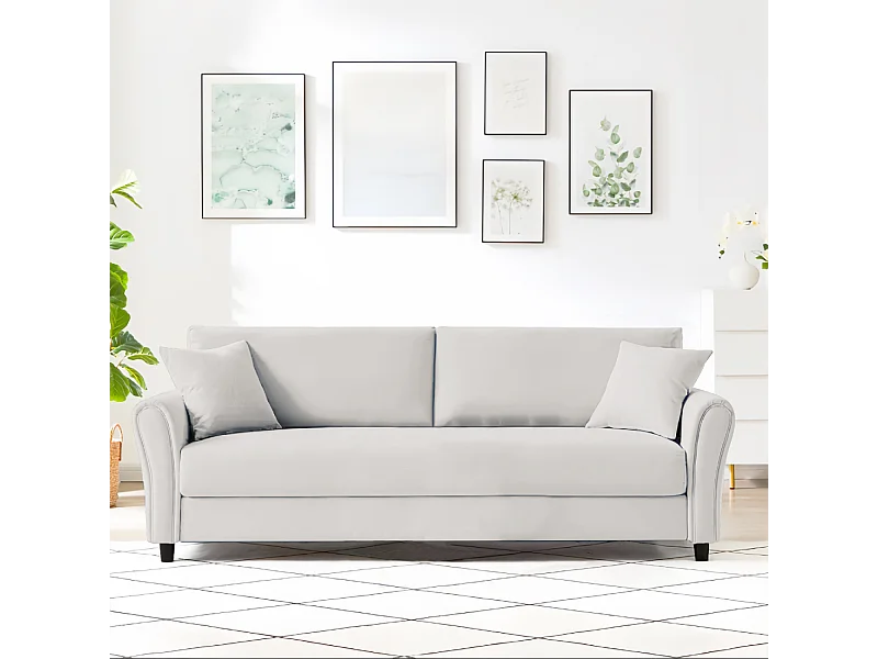 Design-Sofa aus Stoff für 4 Personen LUCERNE Weiß Modern und Bequem