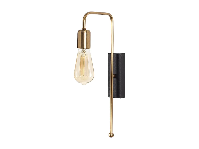 Elegante zwarte en gouden wandlamp voor eigentijds interieur