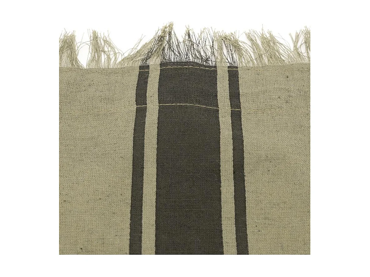 Tablier en coton et flex Kaki / Gris