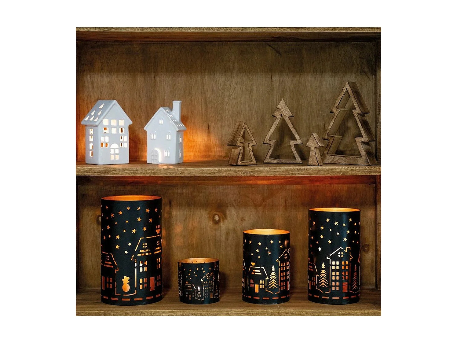 Maisons décoratives en céramique Village de noel