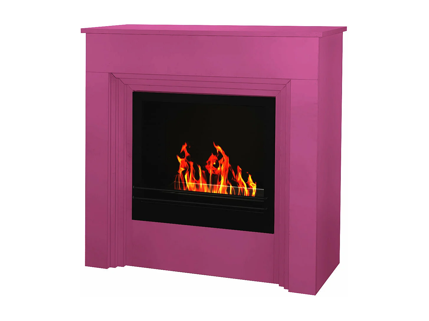 Cheminée bioéthanol sol coloré biocheminée BELLINI Fuchsia 4010 L96xP35xH96