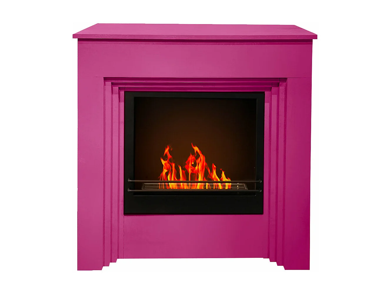 Cheminée bioéthanol sol coloré biocheminée BELLINI Fuchsia 4010 L96xP35xH96