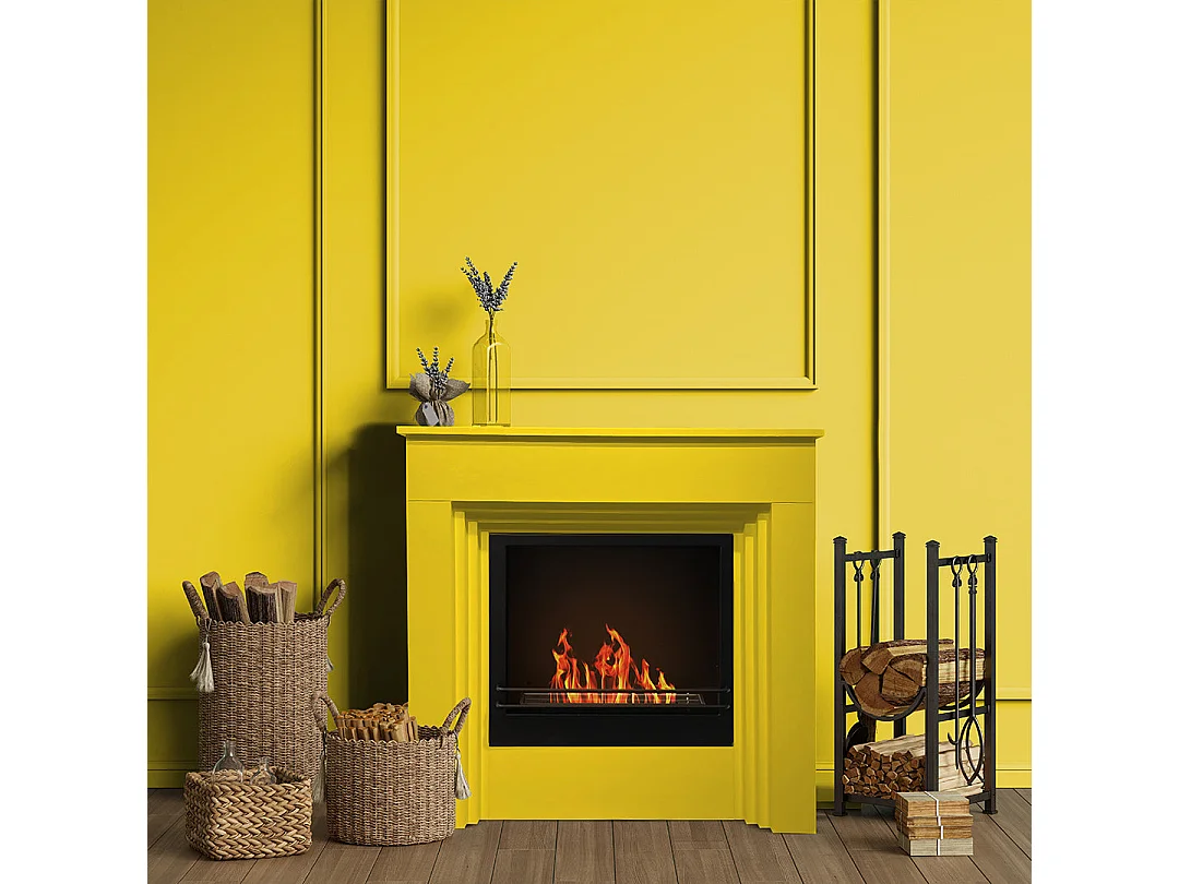 Biokominek na bioetanol kolorowy biokominek podłogowy BELLINI Yellow 1018 L96xP35xH96
