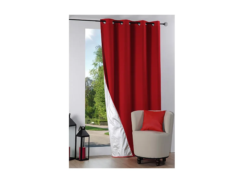 Rideau Isolant Nelson Rouge 135x240 cm pour un Confort Optimal