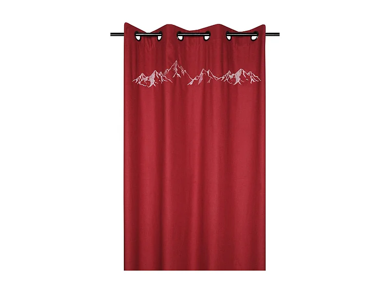 Rideau Charvin Rouge Élégant 135x260 cm pour Décoration Intérieure
