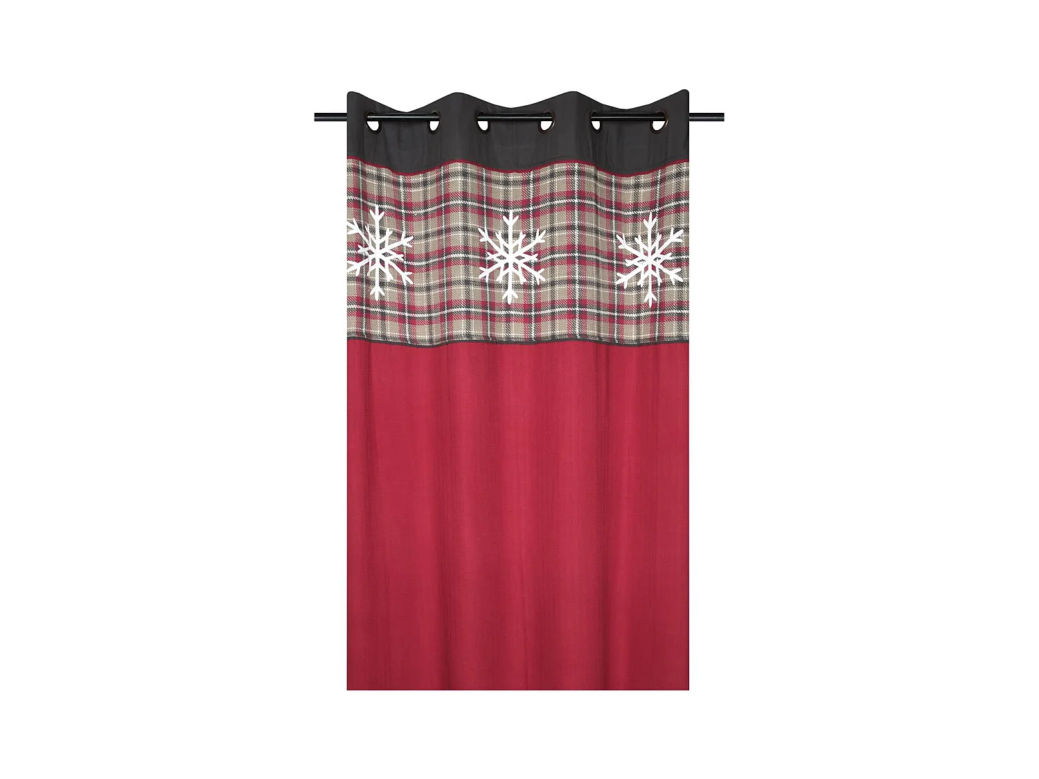 Rideau Megeve Rouge 140x260 cm pour une Décoration Élégante