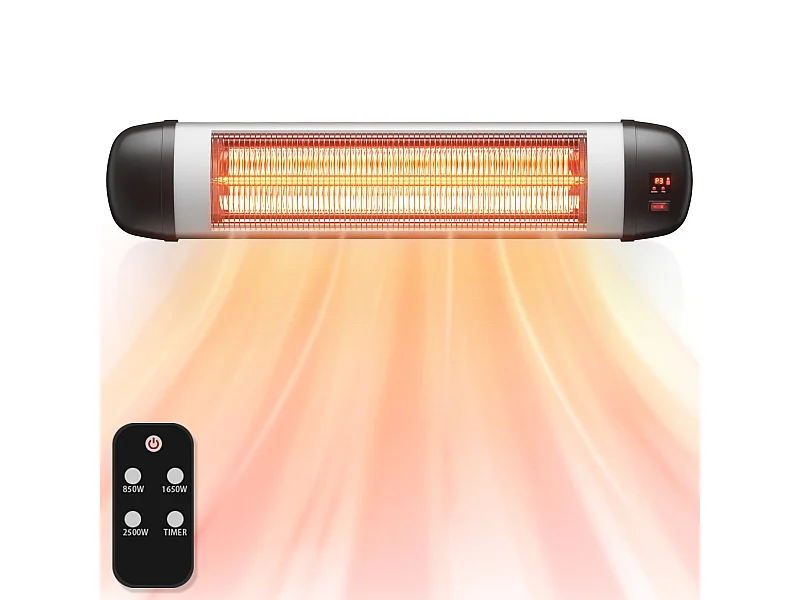 NETTLIFE Stralingsverwarming Terras Infrared verwarming - 2500W Infrared stralingsverwarming Outdoor met afstandsbediening