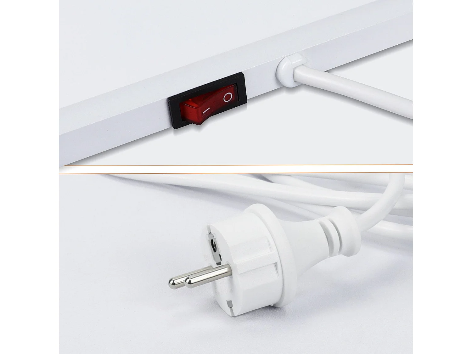 NETTLIFE Radiateur Infrarouge Mural, Economie mural infrarouge - 290W électrique mural avec protection contre la surchauffe,62x52x1.5cm