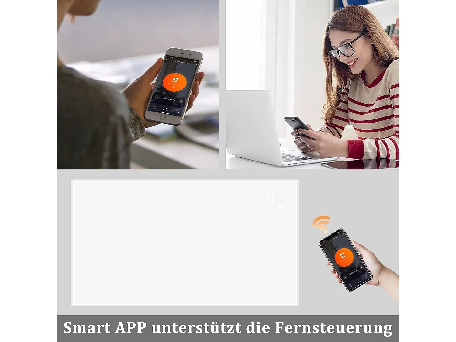 NETTLIFE Infraroodverwarming radiator 720W met WIFI afstandsbediening