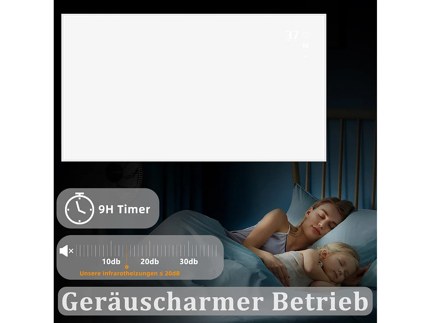 NETTLIFE Infraroodverwarming radiator 720W met WIFI afstandsbediening