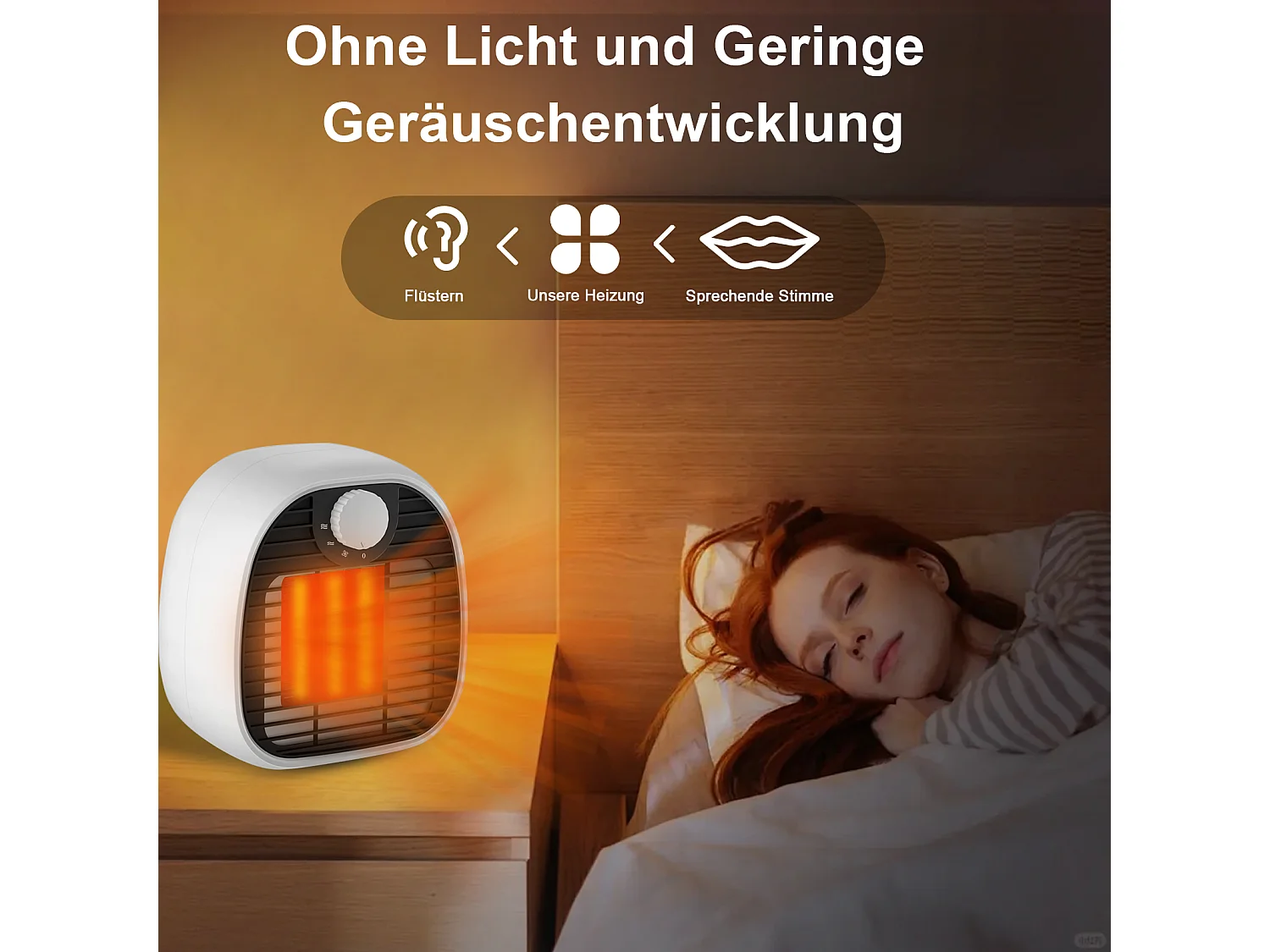 NETTLIFE Chauffage soufflant  3 modes PTC intérieur 1000W