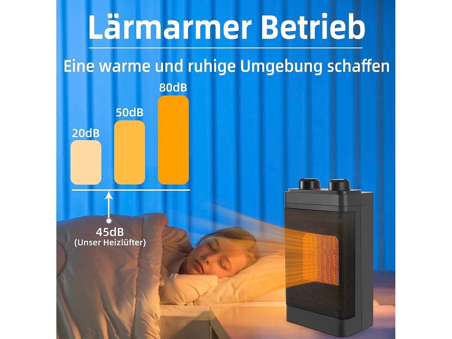 Nettlife 1500W Ventilatorkachel, Keramische Kachel, 3 Standen PTC Stille Elektrisch, 70° Thermostaat, Oscillatie, Oververhittingsbeveiliging