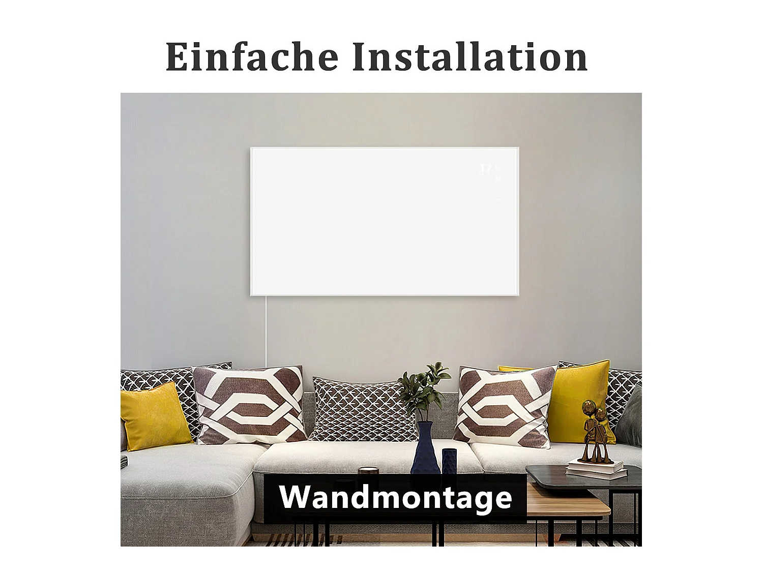 NETTLIFE Chauffage infrarouge radiateur  450W avec télécommande