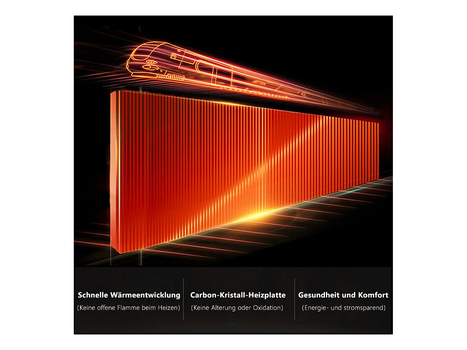 NETTLIFE Chauffage infrarouge radiateur  450W avec télécommande