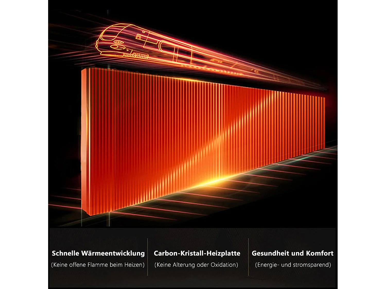 NETTLIFE Chauffage infrarouge radiateur  450W avec télécommande