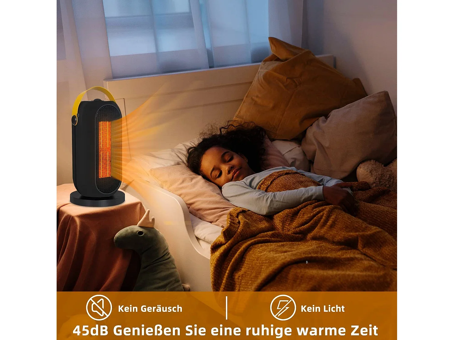 NETTLIFE ventilatorkachel met oververhittingsbeveiliging 1200W Draagbaar