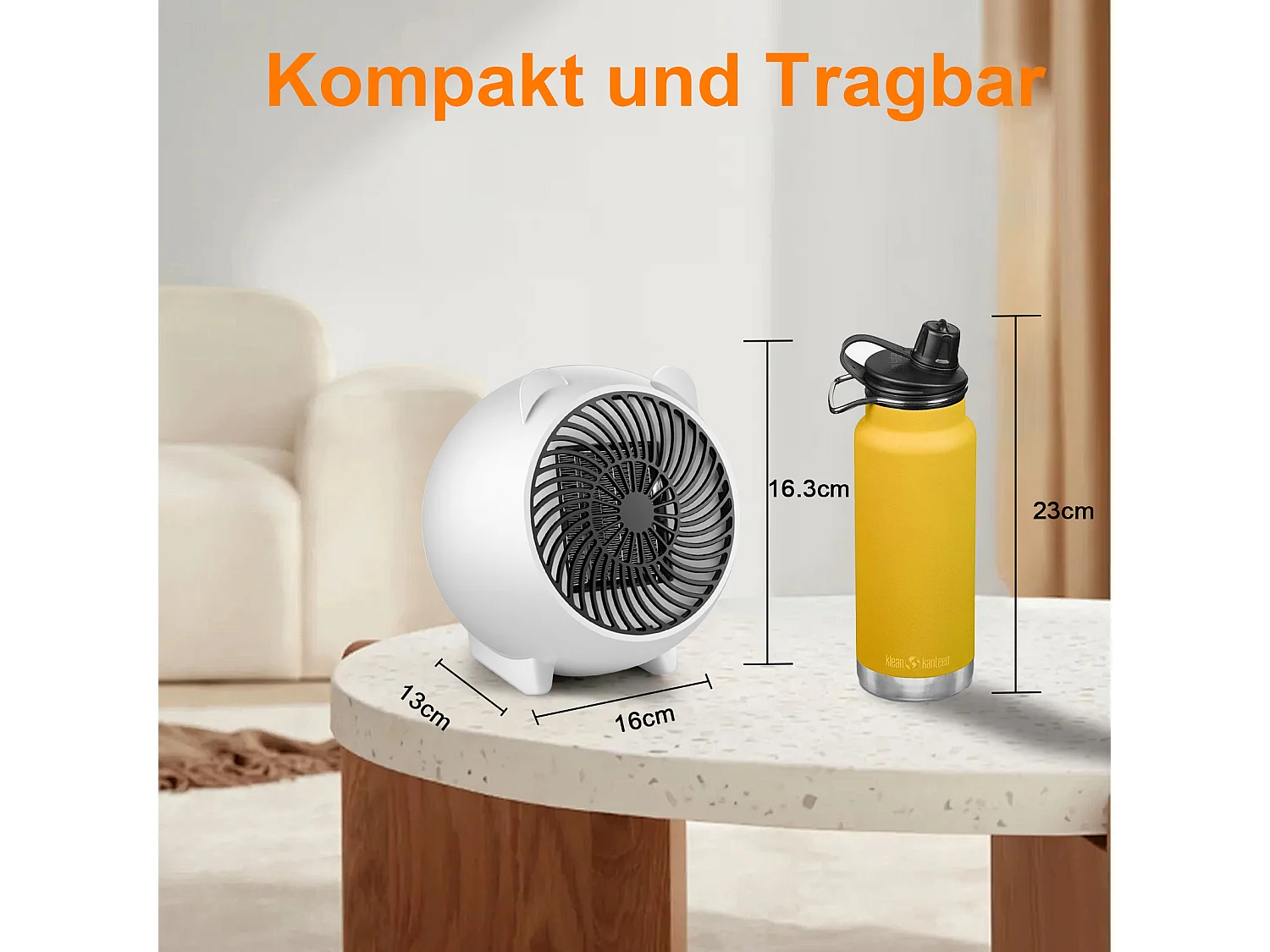NETTLIFE Heizlüfter energiesparend heizgeräte elektrisch - Heizung leise PTC Keramik heizstrahler innenraum 500W Oszillation Räume