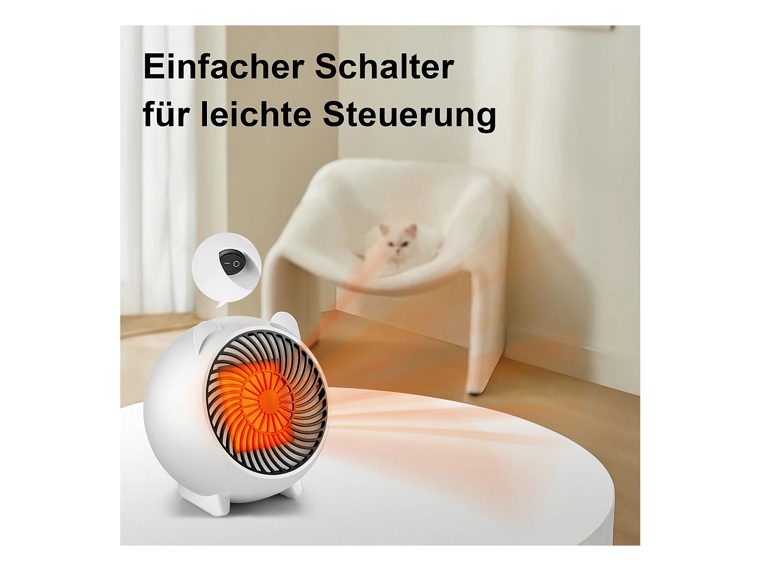 NETTLIFE Radiateur soufflant radiateurs  céramique PTC 500W