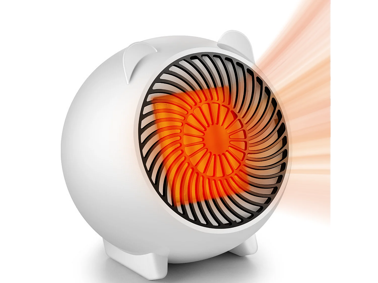 NETTLIFE Heizlüfter energiesparend heizgeräte elektrisch - Heizung leise PTC Keramik heizstrahler innenraum 500W Oszillation Räume