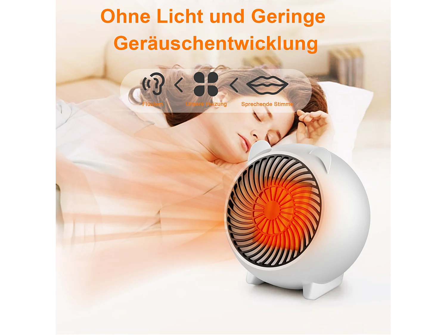 NETTLIFE Heizlüfter energiesparend heizgeräte elektrisch - Heizung leise PTC Keramik heizstrahler innenraum 500W Oszillation Räume