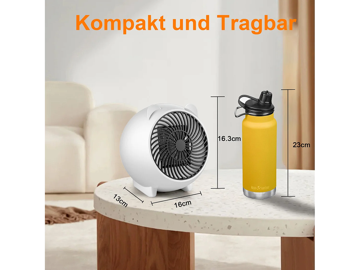 NETTLIFE Heizlüfter energiesparend heizgeräte elektrisch - Heizung leise PTC Keramik heizstrahler innenraum 500W Oszillation Räume