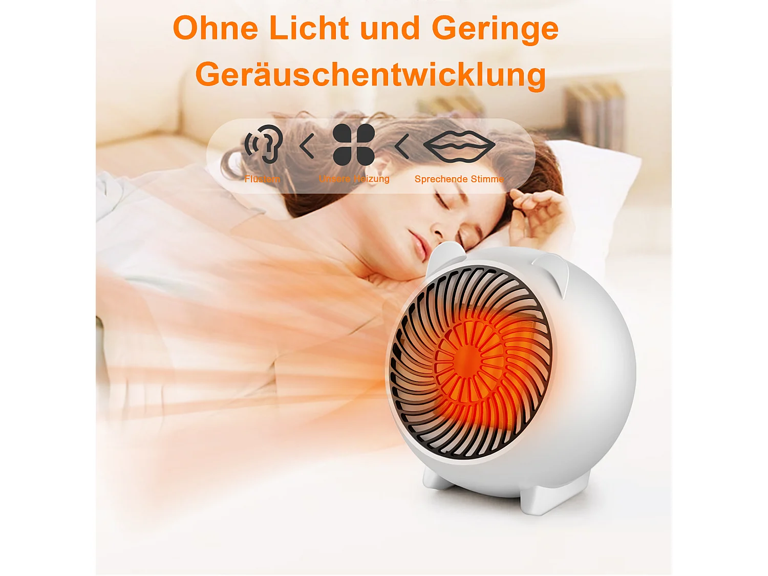 NETTLIFE Heizlüfter energiesparend heizgeräte elektrisch - Heizung leise PTC Keramik heizstrahler innenraum 500W Oszillation Räume