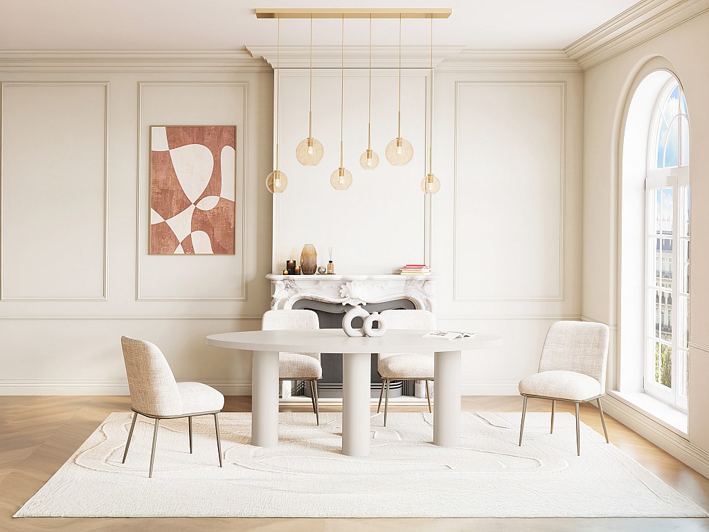 Esstisch 8 Personen - MDF - Beige - FALYN günstig online kaufen