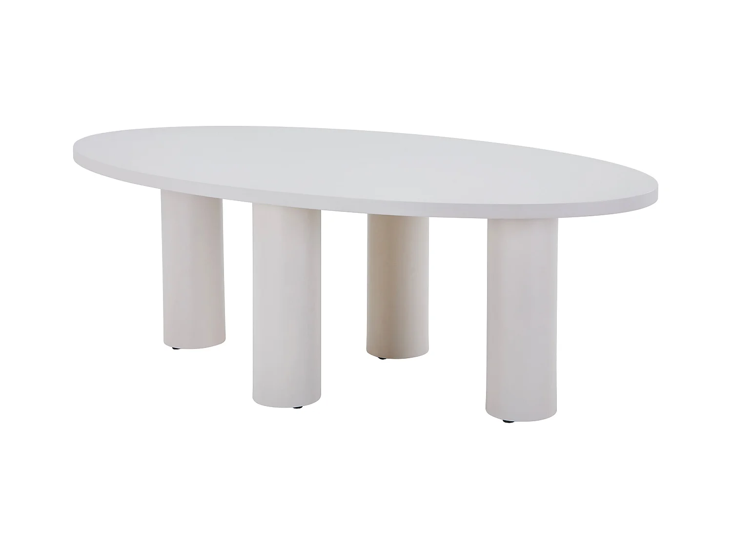 Table à manger 8 personnes en MDF - Beige - FALYN