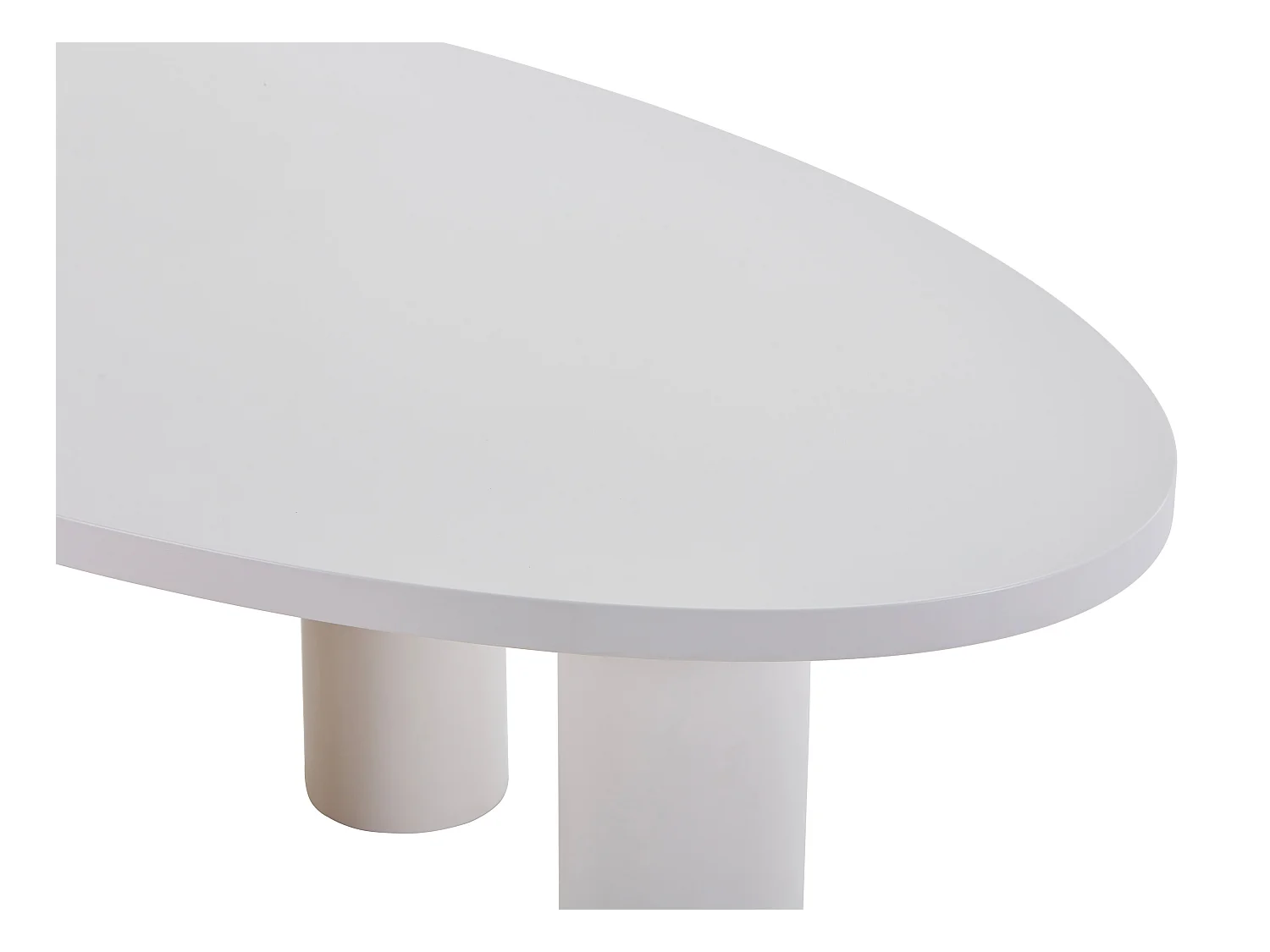 Table à manger 8 personnes en MDF - Beige - FALYN