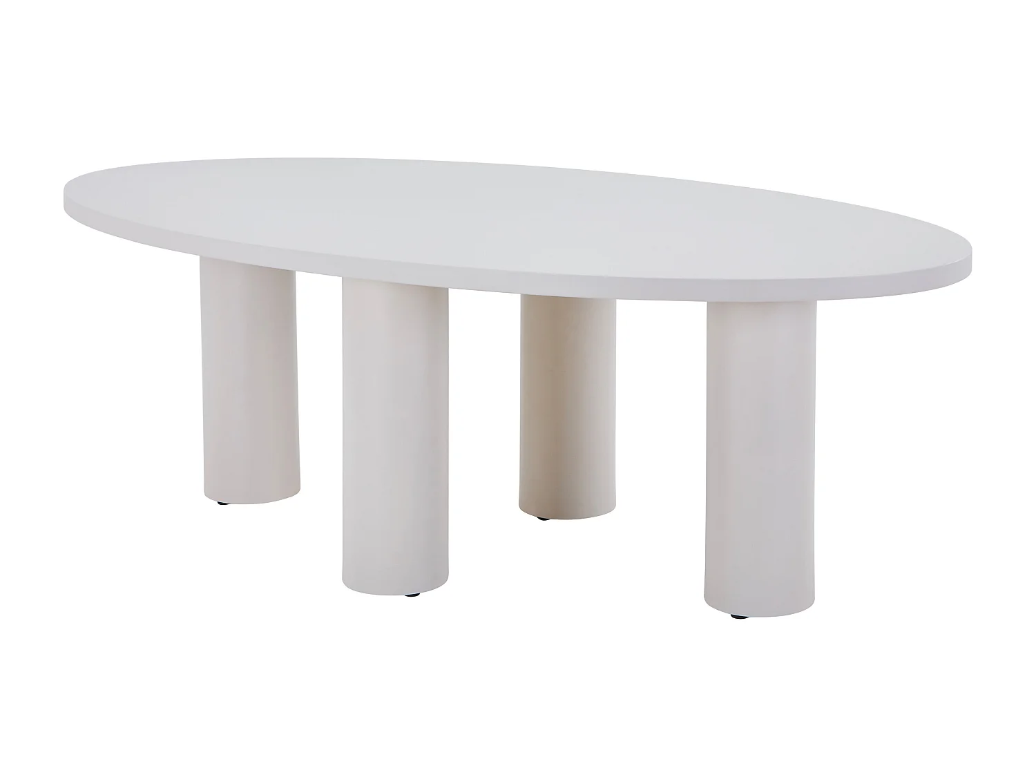 Table à manger 8 personnes en MDF - Beige - FALYN