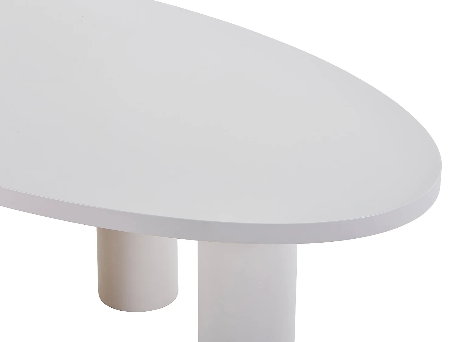 Table à manger 8 personnes en MDF - Beige - FALYN