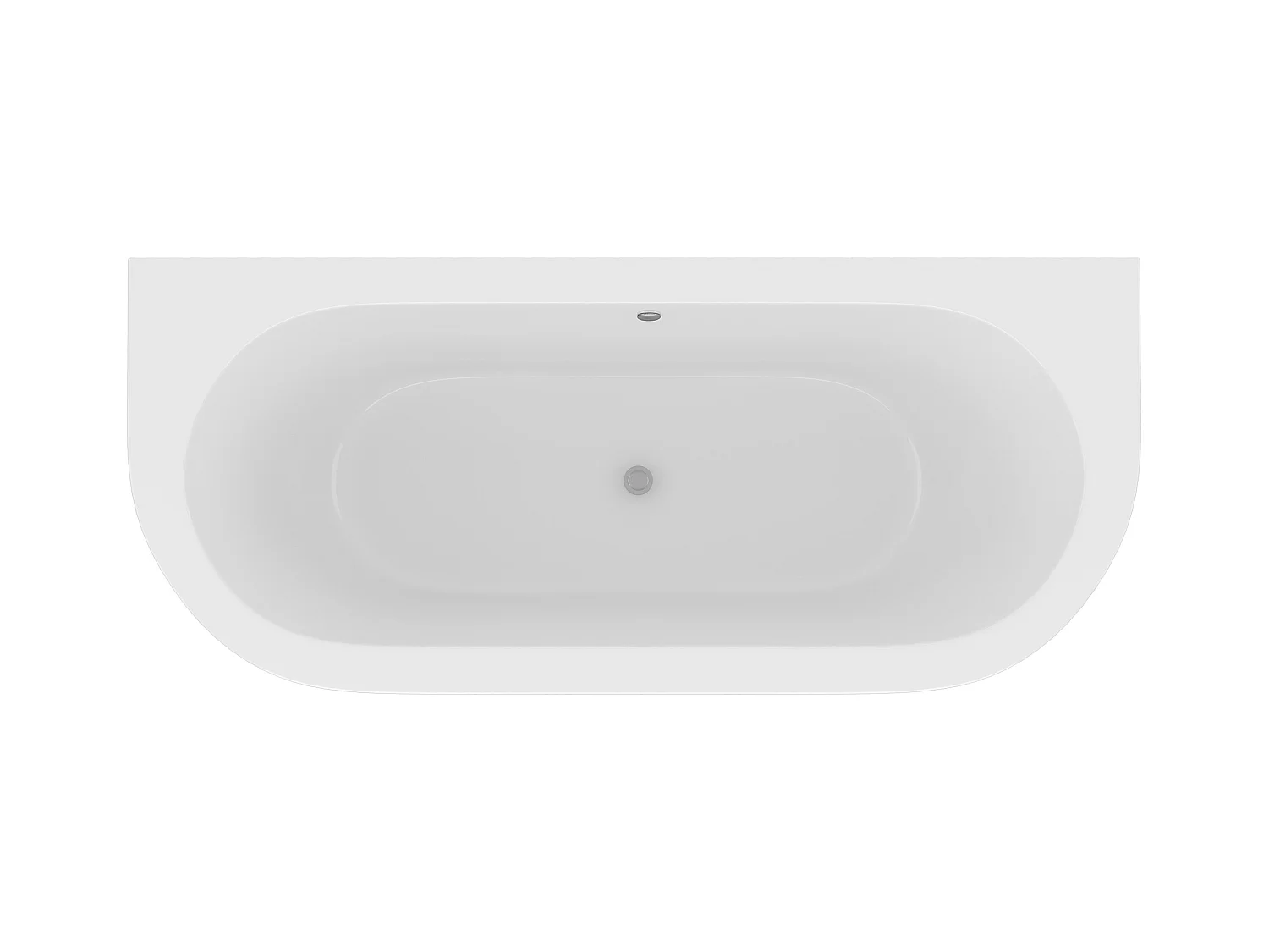 Baignoire semi-îlot retro avec pieds d'aigle- 190 L - 170 x 74 x 62 cm - Blanche - Acrylique - SPARUS