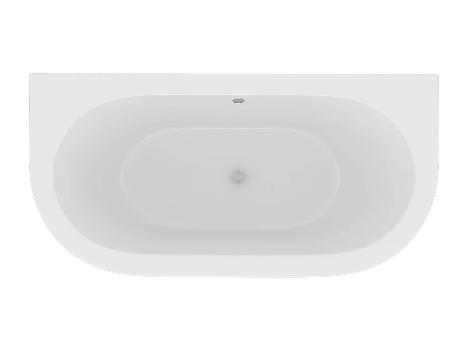 Baignoire semi-îlot retro avec pieds d'aigle - 154 L - 150 x 74 x 61 cm - Vert mat - Acrylique - SPARUS